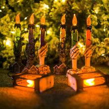 Load image into Gallery viewer, Halloween Party Decor LED Candle Skeleton Ghost Hand Shape Electronic Candle Light Lamp for Halloween party Holiday Lamp