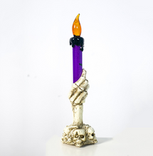 Load image into Gallery viewer, Halloween Party Decor LED Candle Skeleton Ghost Hand Shape Electronic Candle Light Lamp for Halloween party Holiday Lamp
