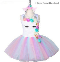Load image into Gallery viewer, Girls Unicorn Rainbow Dress For Girls