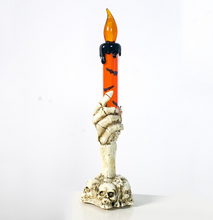 Load image into Gallery viewer, Halloween Party Decor LED Candle Skeleton Ghost Hand Shape Electronic Candle Light Lamp for Halloween party Holiday Lamp