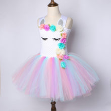 Load image into Gallery viewer, Girls Unicorn Rainbow Dress For Girls